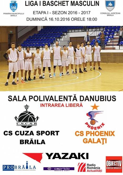 Cuza Sport Braila intalneste duminica seara in Polivalenta pe Phoenix Galati