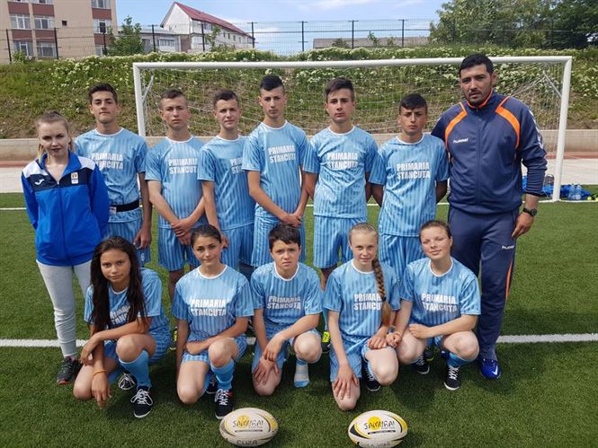 Echipa de rugby-tag de la scoala Stancuta, locul 5 la faza nationala a Gimnaziadei
