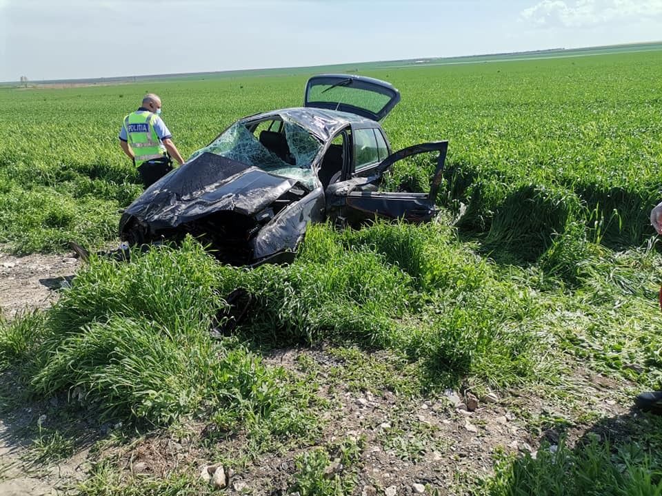 Galerie foto+video: Familie de brăileni accident în județul Constanța