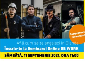 Seminar online DB Work România: „Află cum să te angajezi în Olanda”