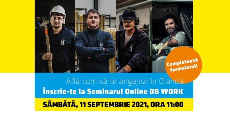 Seminar online DB Work România: „Află cum să te angajezi în Olanda”