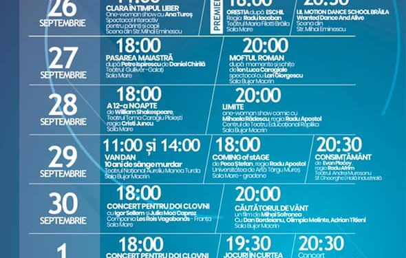 Nouă zile de teatru la Brăila