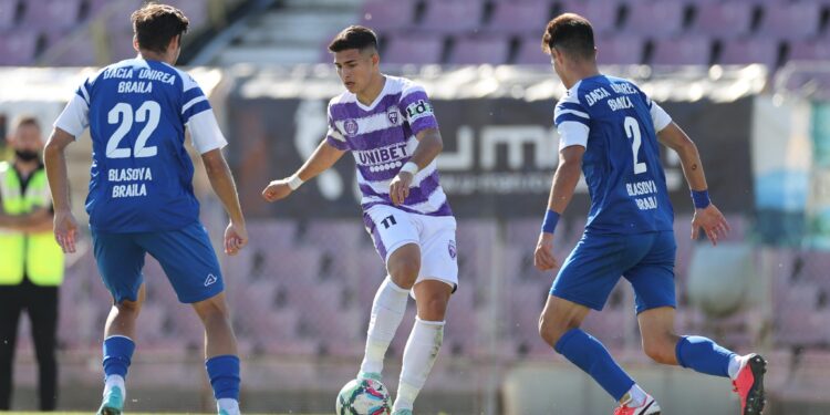 Dacia Unirea Brăila nu a reușit să înscrie nici în deplasarea de la Politehnica Timișoara