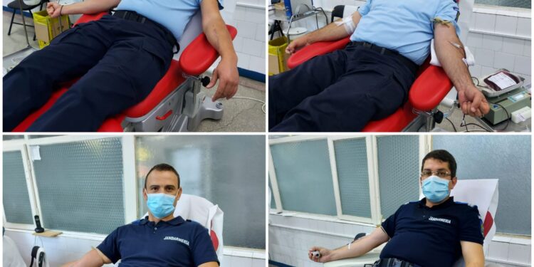 VIEȚI SALVATE DE JANDARMII BRĂILENI CARE AU DONAT SÂNGE