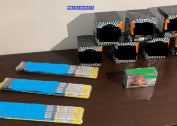 24 de kilograme de materiale pirotehnice confiscate de polițiștii brăileni