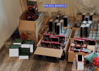 Articole pirotehnice deținute ilegal confiscate de polițiștii brăileni