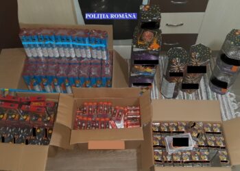 100 de kg de materiale pirotehnice confiscate de polițiștii brăileni