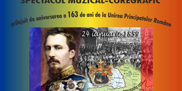 Spectacol muzical-coregrafic „Unire pe vecie”, prilejuit de aniversarea a 163 de ani de la Unirea Principatelor Române şi organizat de Şcoala Populară de Arte „Vespasian Lungu” Brăila