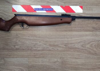 Armă neletală confiscată de polițiști de la un tânăr din Gropeni