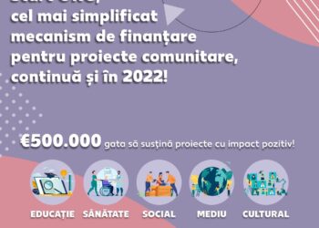 500.000 de euro gata să susțină ONG-urile mici și instituțiile de învățământ, prin programul Start ONG în 2022