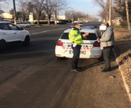 Acțiuni ale polițiștilor pentru prevenirea indisciplinei pietonilor
