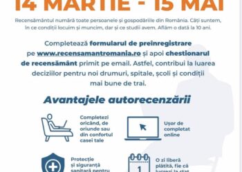 Începe autorecenzarea pentru Recensământul Populației și Locuințelor