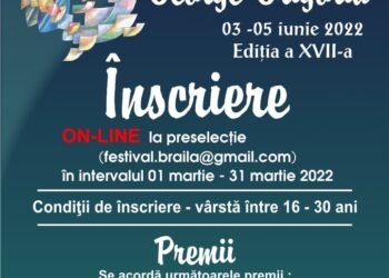 Au început înscrierile la preselecţia Festivalului Internațional de Muzică Ușoară George Grigoriu  