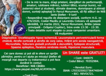 Cros umanitar în Parcul Monument pentru un copil de 9 luni