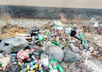 Amenda de 10.000 de lei aplicată de Garda de Mediu unei persoane fizice care a abandonat deșeurile pe raza comunei Tichilești