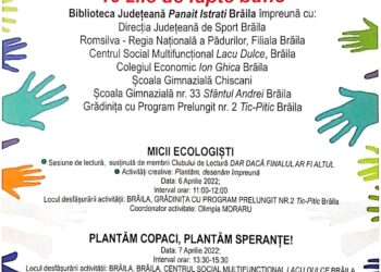 Biblioteca Județeană ”Panait Istrati” Brăila se alătură proiectului 4/4 Pentru Prieteni 2022