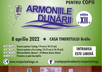 Cea de-a XII-a ediţie a Concursului naţional de muzică uşoară pentru copii „ARMONIILE DUNĂRII”