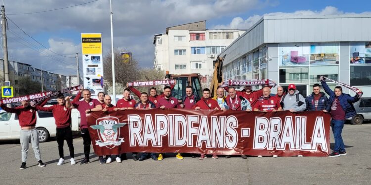 Noul stadion Rapid a atras și fanii din Brăila ai echipei Giuleștene