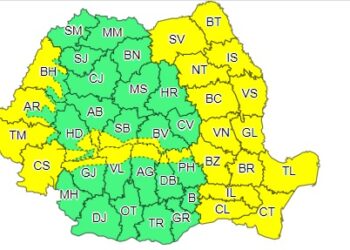 Avertizare cod galben până miercuri seara, la ora 21