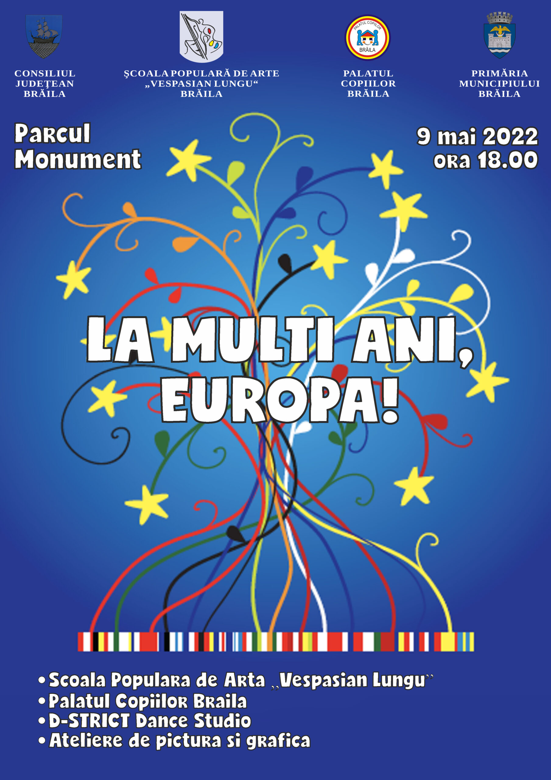 Spectacol de Ziua Europei pe scena din Parcul Monument