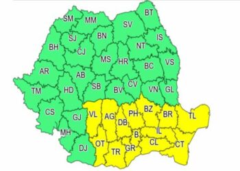 Cod galben de instabilitate atmosferică temporar accentuată