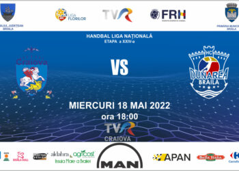 HC Dunărea Brăila joacă miercuri, în deplasare, la SCM Craiova