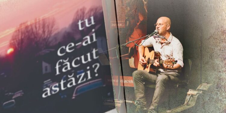 Spectacol de muzică folk și poezie susținut de Ovidiu Scridon, cantautor și scriitor