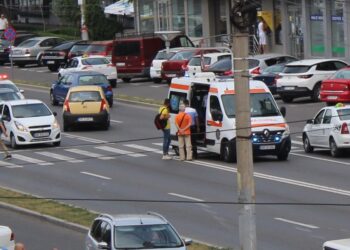 Accidentată pe marcajul pietonal