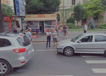 Accidentată în timp ce se angajase în traversarea regulamentară a străzii