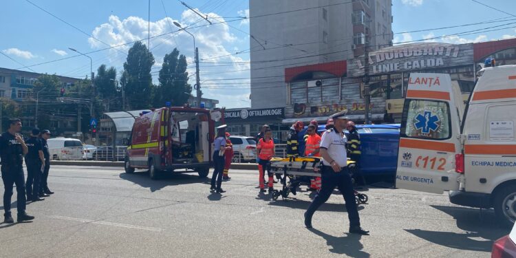 Un brăilean de 71 de ani s-a răsturnat cu mașina pe Bulevardul Dorobanților