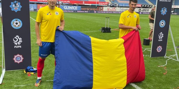 Brăileanul Marius Coman a marcat golul naționalei polițiștilor din România în meciul cu naționala similară a Poloniei