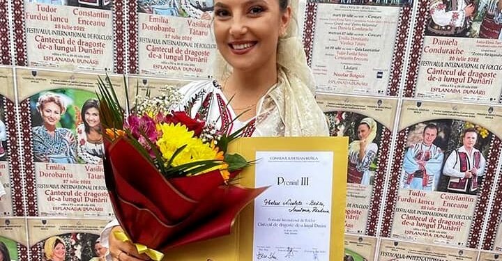 Brăileanca Nicoleta Ghelase a câștigat locul 3 la a XV-a ediție a Festivalului Internațional de Folclor „Cântecul de dragoste de-a lungul Dunării”