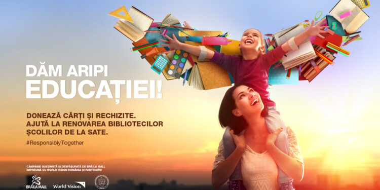 Braila Mall si World Vision invita brailenii sa doneze carti si rechizite pentru copiii din medii defavorizate