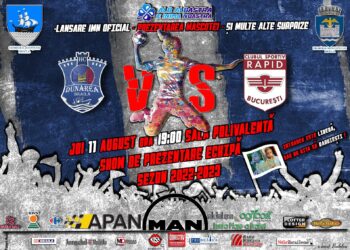 Prezentarea lotului HC Dunărea Brăila și amical cu Rapid București, joi, 11 august, de la ora 19.00