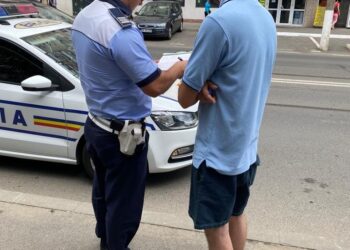 Acțiuni ale polițiștilor rutieri în zonele în care se produc accidente rutiere