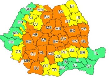 Coduri galbene de căldură, dar și de instabilitate atmosferică, valabile și pentru județul Brăila