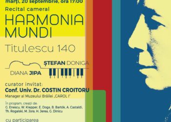 Violonista DIANA JIPA și pianistul ȘTEFAN DONIGA vor susține un nou recital din cadrul proiectului cultural dedicat împlinirii a 140 de ani de la nașterea lui Nicolae Titulescu