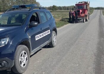 Brăilean cercetat de polițiștii de frontieră pentru conducerea fără permis a unui ansamblu rutier neînmatriculat