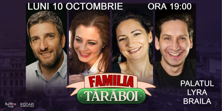 Comedia Familia Tărăboi pe scena de la Palatul Lyra