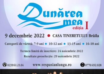 Concursul Naţional de Muzică Populară pentru Copii “Dunărea mea”– ediţia I, 9 decembrie 2022