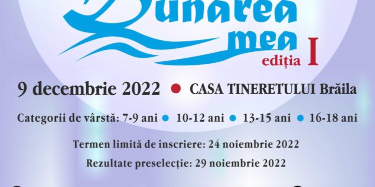 Concursul Naţional de Muzică Populară pentru Copii “Dunărea mea”– ediţia I, 9 decembrie 2022
