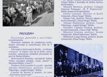 Manifestare dedicată Zilei Holocaustului în România – 9 octombrie, la Școala ”Fănuș Neagu”
