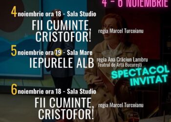Trei spectacole la acest sfârșit de săptămână la Teatrul ”Maria Filotti”
