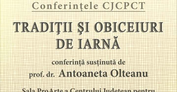 Conferință Tradiții și obiceiuri de iarnă