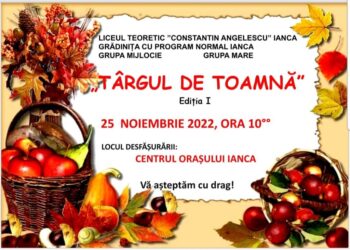 Târg de toamnă în centrul orașului Ianca