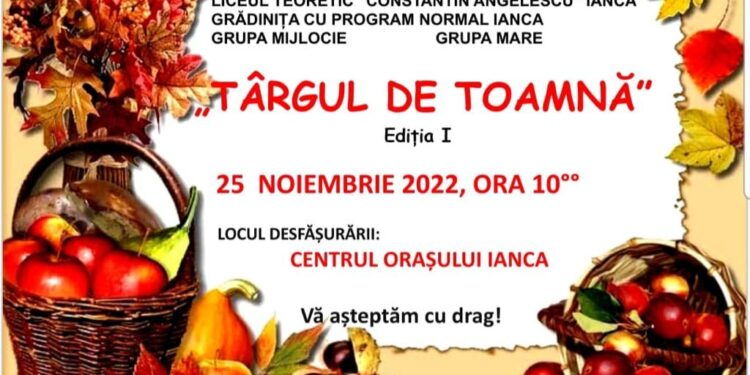 Târg de toamnă în centrul orașului Ianca