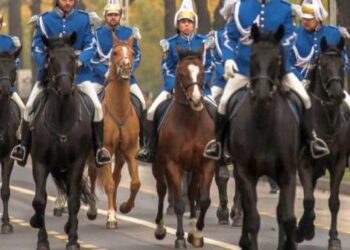 De Ziua Națională a României, Cavaleria jandarmeriei Române defilează la Brăila