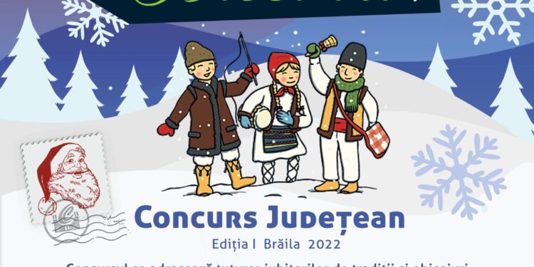 Centrul Județean pentru Conservarea și Promovarea Culturii Tradiționale Brăila organizează vineri, 16 decembrie 2022, începând cu ora 10, prima ediție a Concursului județean ”Tradiții și obiceiuri”