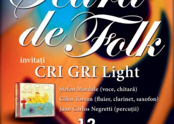 Centrul de Creație organizează concertul trupei Cri Gri Light, parte din proiectul cultural de anvergură, Seară de folk