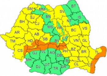 Cod galben până sâmbătă seara la ora 20